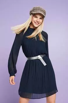 Плиссированное шифоновое платье Esprit, синий