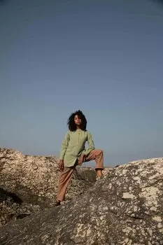 Плиссированные брюки-морковки с талией Earth ALL DAY