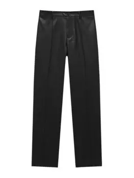 Плиссированные брюки Pull&Bear, черный