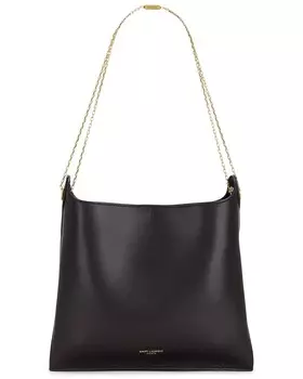 Плоская сумка через плечо на цепочке Saint Laurent, цвет Nero