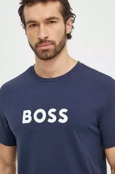 Пляжная футболка Boss, темно-синий