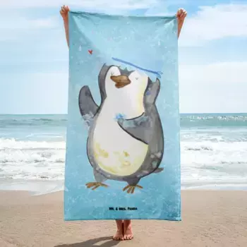 Пляжное полотенце Mr. & Mrs. Panda, синий