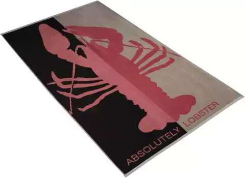 Пляжное полотенце Vossen "Absolutely Lobster", (1 шт.) 100х180 см (1 шт.), черный