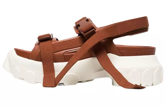 Пляжные сандалии женские коричневые Rick Owens