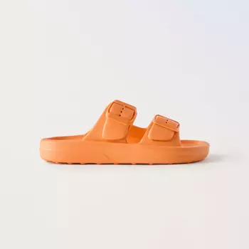 Пляжные тапочки Zara Buckled, оранжевый