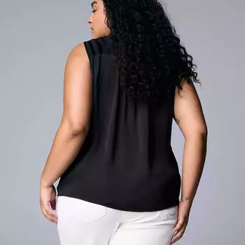 Плюс размер Simply Vera Vera Wang Топ с завязками спереди и завязками спереди Simply Vera Vera Wang