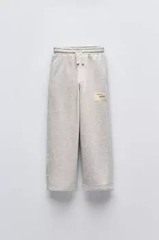 Плюшевые брюки ZARA, серый мергель