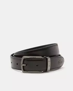 Подарочный футляр с ремнем с двумя пряжками Lacoste, черный