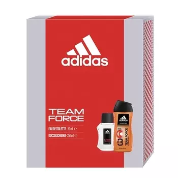 Подарочный набор Adidas Team Force для мужчин 50 мл парфюмированная вода-спрей + гель для душа 250 мл