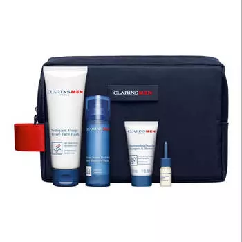 Подарочный набор Clarins Men Moisture Balm & Cleanser, 5 предметов