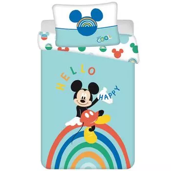 Пододеяльник Disney Mickey Mouse BABY, радужный - 100 x 135/40 x 60 см - хлопок