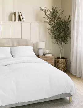 Пододеяльник из чистого хлопка плотностью 300 нитей Marks & Spencer, белый