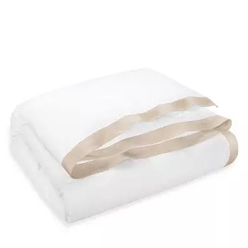 Пододеяльник из органического сатина с каймой, полный/размер Queen Ralph Lauren, цвет Tan/Beige