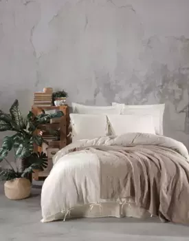 Пододеяльник L'Essentiel Linge de Maison, бежевый
