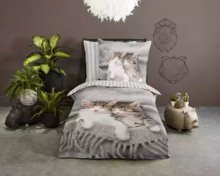 Пододеяльник Muller Textil, серый