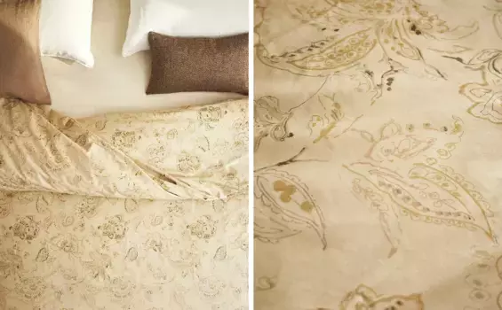 Пододеяльник с принтом пейсли Zara Home, зеленый