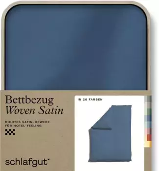 Пододеяльник Schlafgut плотного плетения, синий