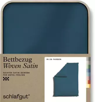 Пододеяльник Schlafgut "Тканый атлас", (1 шт.), особо плотного плетения, комбинируйте и сочетайте: в наличии подходящая наволочка 135-140х200 см, цвет Petrol Deep