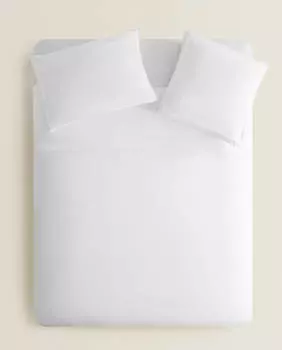 Пододеяльник Zara Home Double Topstitched, белый