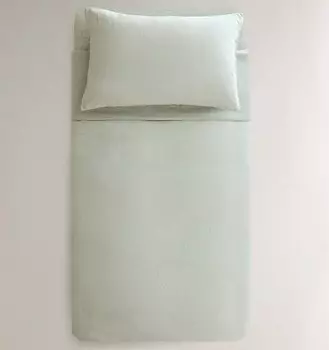 Пододеяльник Zara Home Linen, зеленый