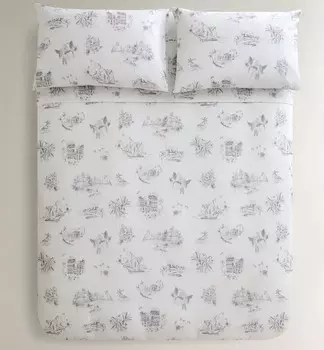 Пододеяльник Zara Home Toile De Jouy