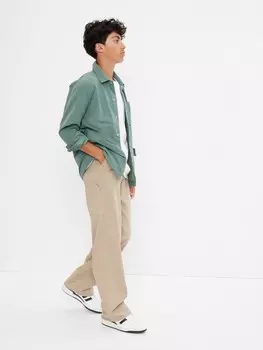 Подростковые штаны плотника Gap, бежевый