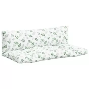Подушка на сиденье vidaXL 3005779-2 (2 шт), 58x10x110 см, зеленый/белый