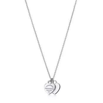 Подвеска Tiffany & Co. Return to Tiffany Double Heart Tag, серебро