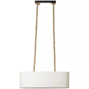 Подвесной светильник, металл, текстиль, белый, 2 лампочки, H 120 см. Globo Lighting