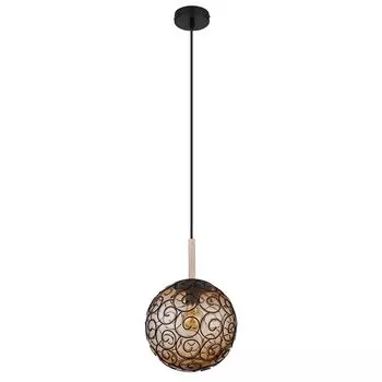 Подвесной светильник, шар из янтарного стекла, D 25 см. Globo Lighting, желтый