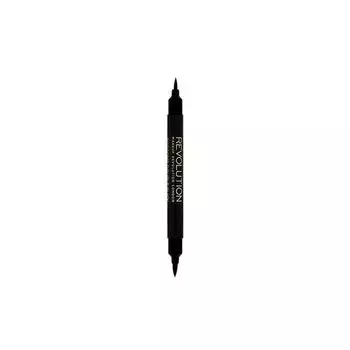 Подводка для глаз Eyeliner Doble Punta Awesome Thick and Thin Revolution, Negro