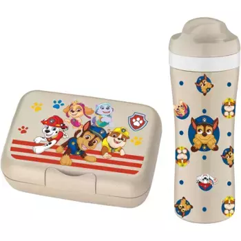 Поилка KOZIOL «CANDY L PAW PATROL», (набор), 425 мл, + ланч-бокс OASE PAW PATROL, 100% перерабатываемый продукт, CO-нейтральное производство, цвет sand