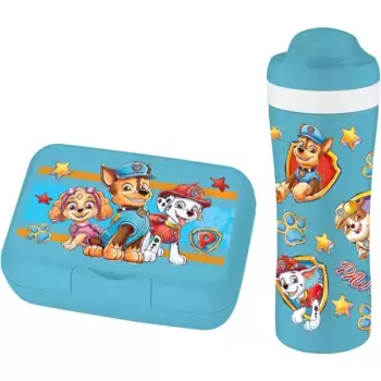 Поилка KOZIOL «CANDY L PAW PATROL», (набор), 425 мл, + ланч-бокс OASE PAW PATROL, 100% перерабатываемый продукт, CO-нейтральное производство, цвет blau