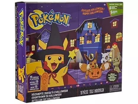 Pokmon Bo37525, Календарь Хэллоуина на 2021 год, Календарь Хэллоуина делает время ожидания самой жуткой ночи года приятнее с помощью 10 эксклюзивных мини-фигурок и 3 аксессуаров Pokemon