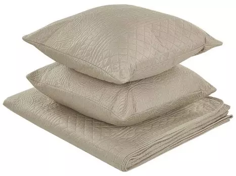 Покрывало Beliani SHUSH 3 шт, 140x2x210 см цвет grau/taupe