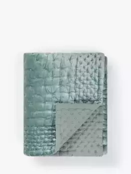 Покрывало John Lewis Boutique Hotel Velvet Stitch Quilted, цвет duck/egg