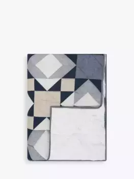 Покрывало John Lewis Star Patchwork Quilted, синий