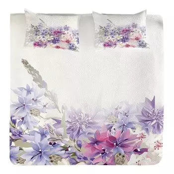 Покрывало twentyfourn-Set Blumen, 220 см цвет rosa/lila