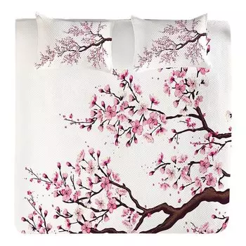 Покрывало twentyfourn-Set Sakura, 220 см цвет rosa/dunkelbraun