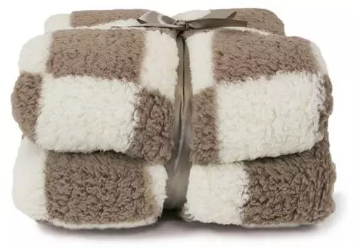 Покрывало Unique Living Check, 200x1x150 см, коричневый