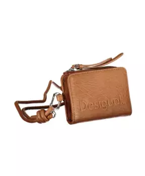 Полиэтиленовый кошелек с 2 отделениями Desigual, коричневый