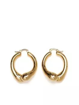 Полированные серьги-кольца Jil Sander, золотой
