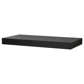Полка настенная, черно-коричневая, 59х26 см, PERSBY IKEA