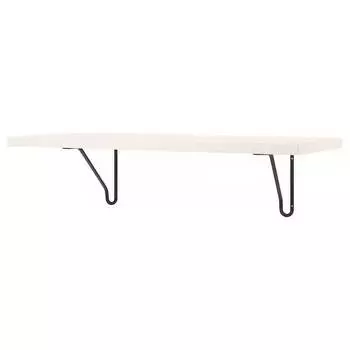 Полка настенная Ikea Bergshult/Forlggare, 80х30 см, белый/черный
