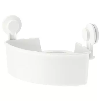 Полка угловая на присоске, белая, TISKEN IKEA