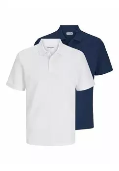 Поло 2ER-PACK FLY-AWAY KRAGEN Jack & Jones, белый