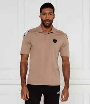 Поло EA7 Regular Fit, бежевый