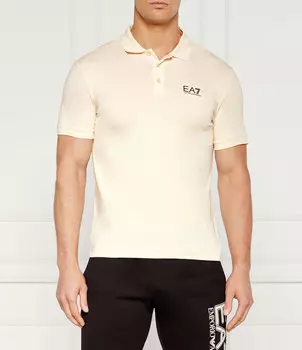 Поло EA7 Regular Fit, цвет pesca