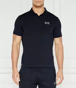 Поло EA7 Regular Fit, темно-синий