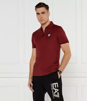 Поло EA7 Slim Fit, бордо